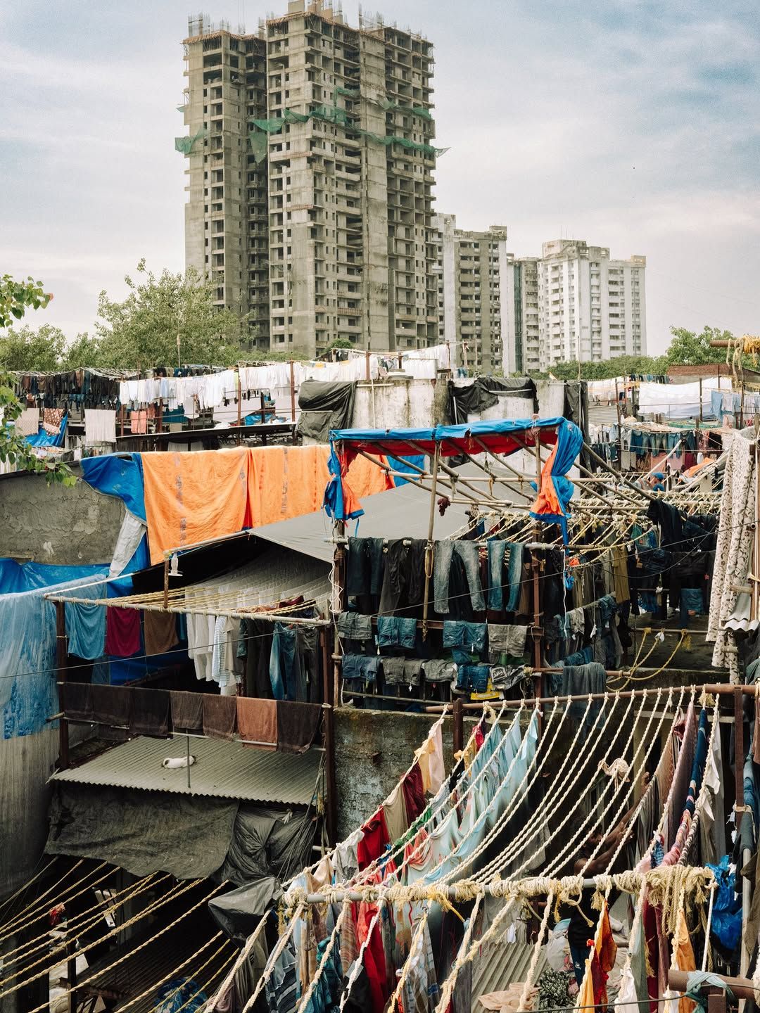 Dhobi Ghat with the new towers behind