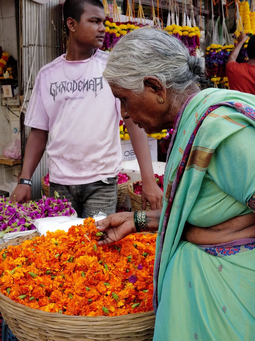 Choosing marigolds