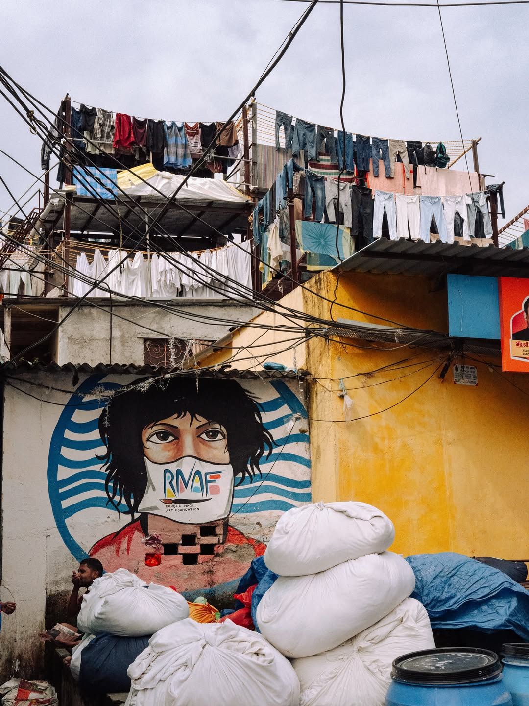 A mural at Dhobi Ghat